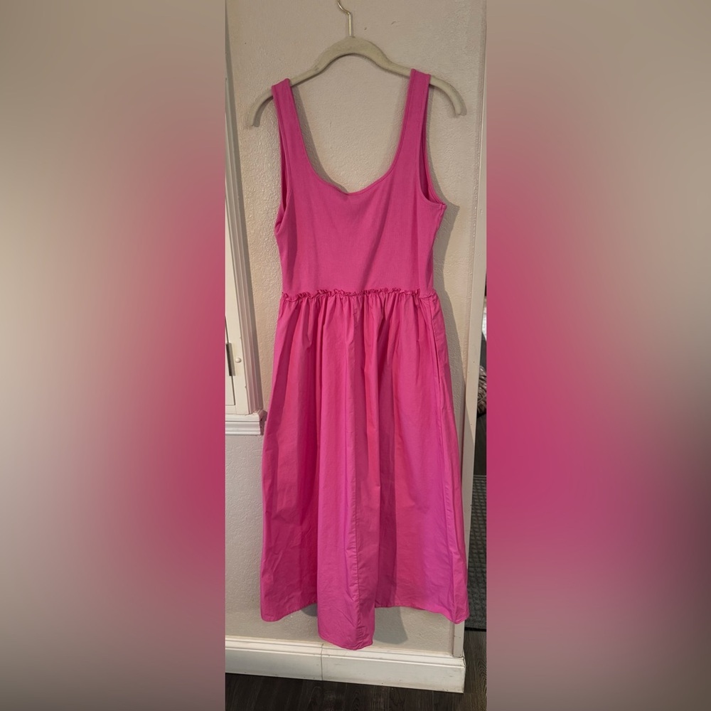 A New Day Pink Ruched Tiered Sundress